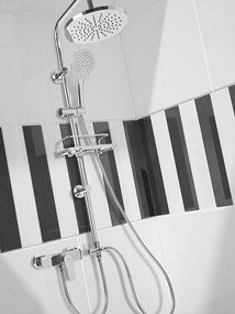 Invena Dokos, nástenná sprchová batéria, chróm, INV-BN-19-001-V