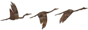 Nástěnná kovová dekorace Rusty Birds 1 vícebarevná