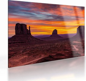 Sklenený obraz - Monument Valley v Arizone (70x50 cm)