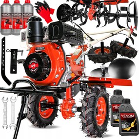 Výkonná Kultivátor 120 CM Dieselový Motor Venom 296CC Kultivátor