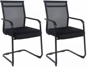 Set 2 kresiel pre návštevníkov Denny - čierna
