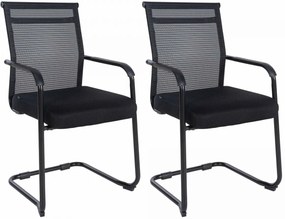 Set 2 kresiel pre návštevníkov Denny čierny rám - čierna