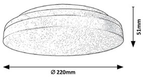 Rabalux - LED kúpeľňové stropné svietidlo LED/18W/230V IP54 3000K/4000K/6000K