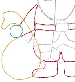 Vianočná stojaca lampa Santa Claus 117 cm vrátane LED s časovačom IP44 - Pax