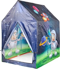 Detský hrací stan IPLAY – domček s vesmírnym motívom, farebný (95×72×102 cm)