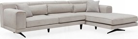 Rohová sedačka Jivagona (p) (béžová čierna)