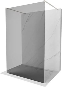 Mexen Kioto, sprchová zástena Walk-In 120 x 200 cm, 8mm šedé sklo, brúsená oceľ profil,  800-120-002-97-40