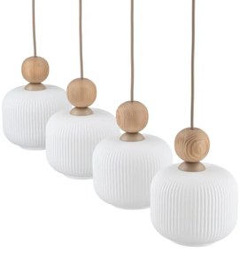 Závesný luster BALLO na lanku 4xE14/10W/230V béžový