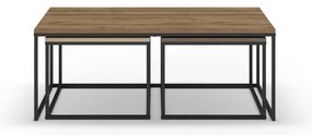 Konferenčné stolíky v súprave 3 ks v prírodnej farbe 60x110 cm Camelia – Marckeric