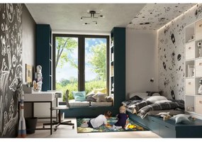 Sollux SL.1445 - Nástenná lampa VECTOR 1xE27/15W/230V čierna