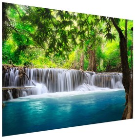 Gario Fototapeta Číry vodopád v džungli Veľkosť: 200 x 150 cm, Materiál: Samolepiaca