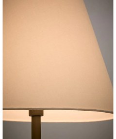 Tmavozelená stojacia lampa s textilným tienidlom (výška 153 cm) Navat – Kave Home