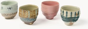 Ručne maľované šálky Artist Ceramics, 4 ks