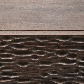 Tmavohnedý nočný stolík z mangového dreva Crumble – WOOOD