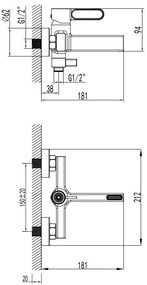F-Design Zaffiro, vaňová batéria bez sprchovej sady, čierna matná-ružové zlato, FD1-ZFR-1-25