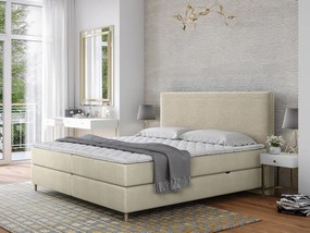 Manželská posteľ 180 cm Wezler (krémová ) (s roštom, matracom a úl. priestorom). Vlastná spoľahlivá doprava až k Vám domov. 1070149