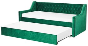 Jednolôžková posteľ 200 x 90 cm Monza (zelená). Vlastná spoľahlivá doprava až k Vám domov. 1081520