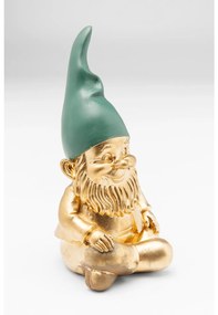 Zwerg dekoračná figurka zlatá/zelená 19cm