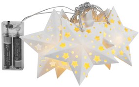 Vianočná LED svetelná reťaz STARLIT s papierovými hviezdami