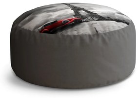 Sablio Taburet Eiffelova veža  a červené auto: 40x50 cm