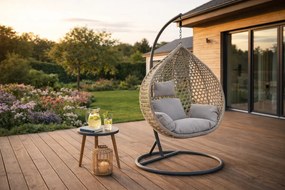 Závěsné houpací křeslo Houseland Imogen šedé XL