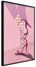 Artgeist Plagát - Strawberry Socks [Poster] Veľkosť: 30x45, Verzia: Zlatý rám s passe-partout