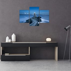 Obraz majáka a more (90x60 cm)