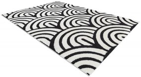 Dywany Łuszczów, Kusový koberec Mode 8629 cream/black, 160x220, biela, čiernobiela, kancelária