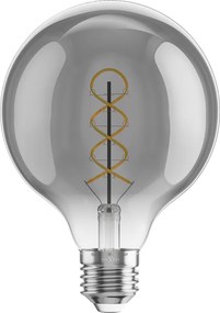 Mexen Vintis, LED žiarovka špirála E27, G95, 4W, Teplá - 2200K, 220 lm, dymová - L167-E27-0422-70