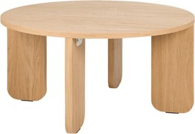 Okrúhly konferenčný stolík s doskou v dubovom dekore v prírodnej farbe ø 75 cm Kuvu – noo.ma