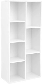 7-priehradková knižnica, polica na knihy, biela