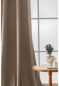 Svetlohnedý zatemňovací záves VELVET 140x250 cm Zavesenie: Riasiaca páska