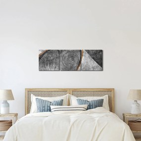 Obraz - Abstrakcia v betóne (s hodinami) (90x30 cm)
