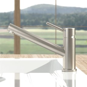 VILLEROY &amp; BOCH Como páková drezová batéria, výška výtoku 135 mm, oceľ nerezová kartáčovaná, 925100LC