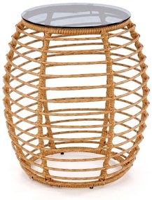 Konferenčný stolík Barrel, ratan