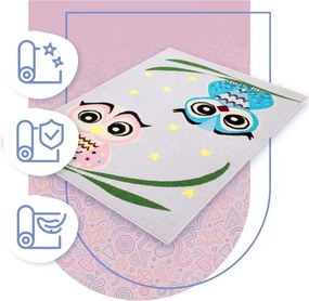 Koberec Agnella Funky Top Owl sivý