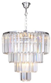 Zuma Line 17106/4+1-CHR - Krištáľový luster na reťazi AMEDEO 5xE14/40W/230V