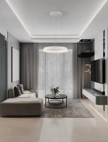 LED stmievateľný biela dizajnový luster Ormi 45