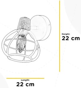 ONLI - Nástenné bodové svietidlo GINGER 1xE14/6W/230V