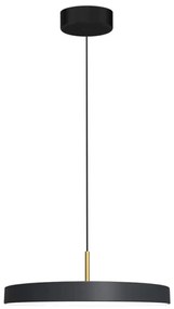 LED Luster na lanku DISC LED/38W/230V pr. 45 cm čierna