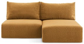 Oranžová rozkladacia/s úložným priestorom rohová pohovka (pravý roh) Kalena – Makamii