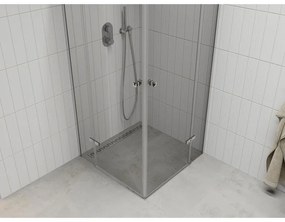 Mexen Roma Duo, sprchovací kút 80 (dvere) x 80 (dvere) cm, 6mm číre sklo, chrómový profil, 854-080-080-02-00