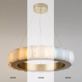 Toolight Toolight, LED stropné svietidlo 50cm, 27W, diaľkové ovládanie, APP1801-CP, zlatá matná-imitácia kameňa, OSW-05979