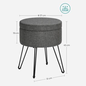 Taburetka s vekom LOM002G02 sivá