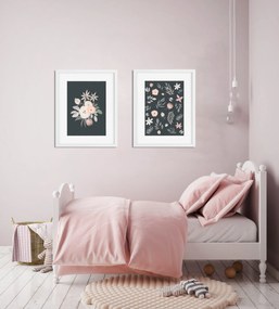 Séria 2 plagátov 30x40 cm - Ružové kvety