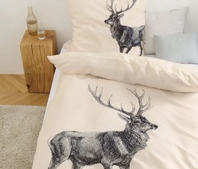 Posteľná bielizeň z mikrovlákna, štandardná veľkosť, jelenia