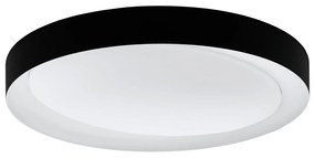 EGLO Stropné LED osvetlenie na diaľkové ovládanie LAURITO, 24W, 50cm, okrúhle, čierne