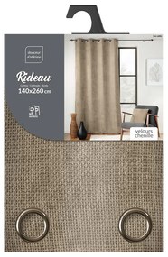 Svetlohnedý záves zo ženilky 140x260 cm Leo – douceur d'intérieur