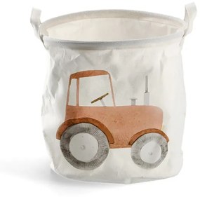 ZELLER Detský úložný box, plátno, traktor, 30x30cm