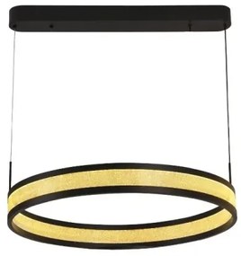 LED Stmievateľný luster na lanku LED/45W/230V čierna + diaľkové ovládanie